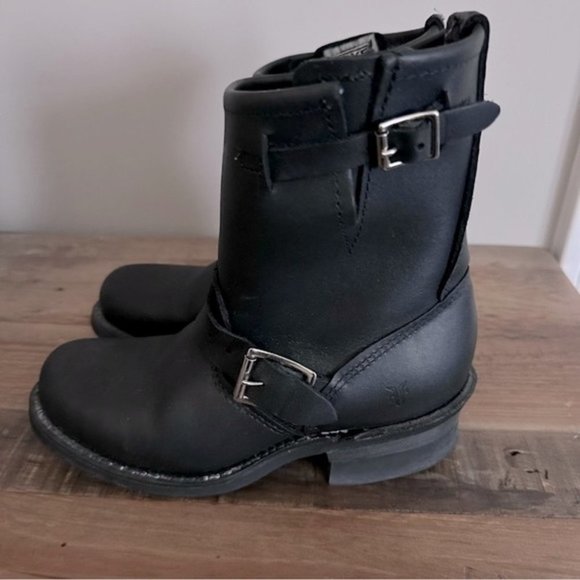 Frye Shoes - Frye Women’s Engineer Moto Boots Black Size 5.5 Like New
